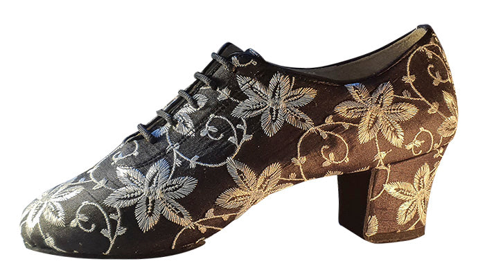 AIDA 121D – Women's Latin Practice Dance Shoes — Embroidered 2
