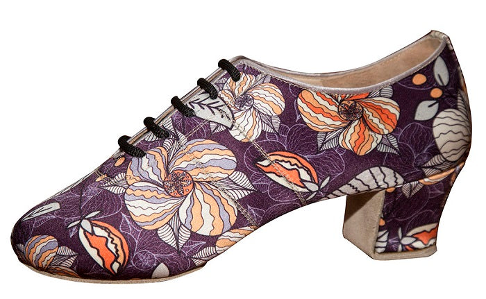AIDA 121D – Women's Latin Practice Dance Shoes — Floral 1