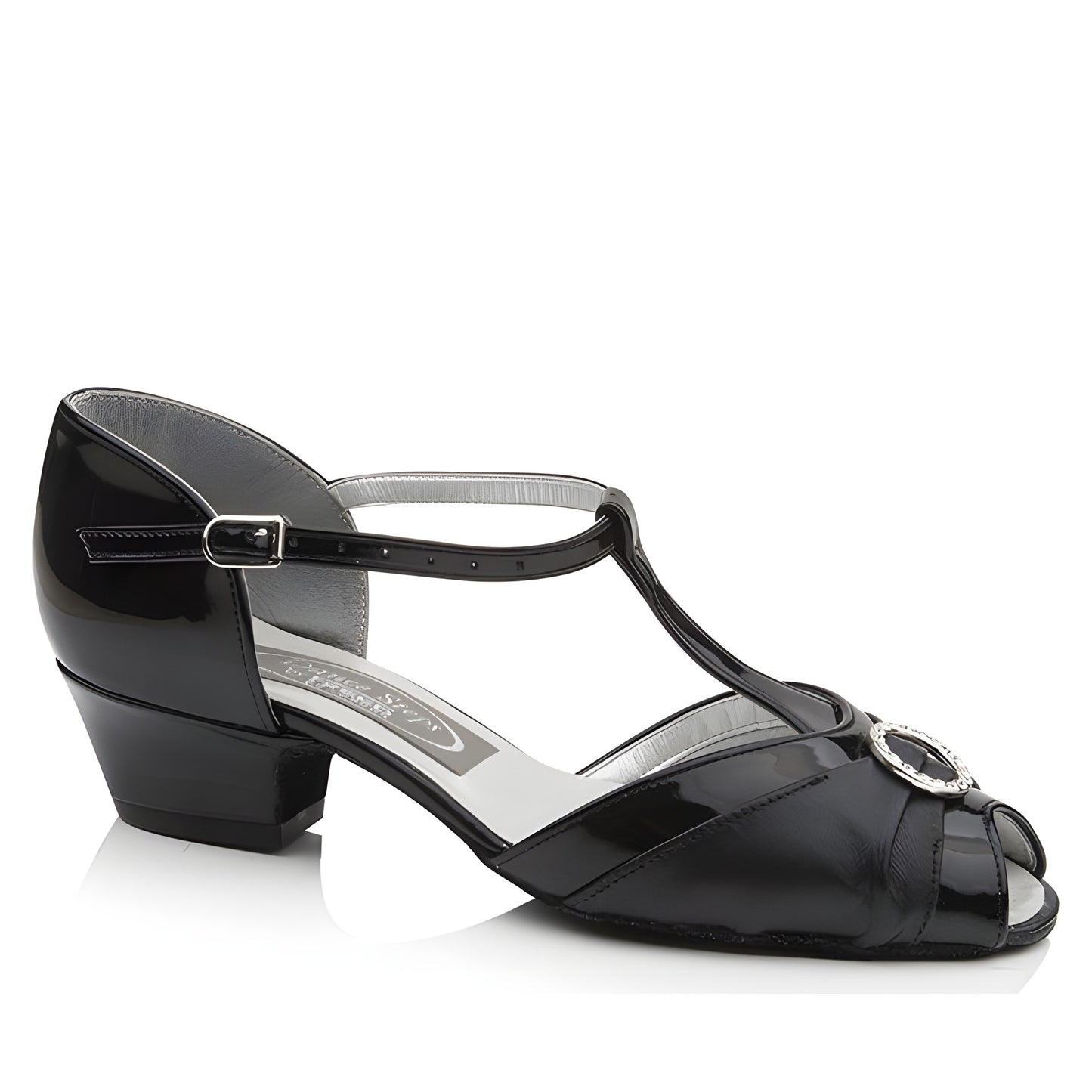 Garnet — Freed of London Ladies Dance Shoes — Black Leather