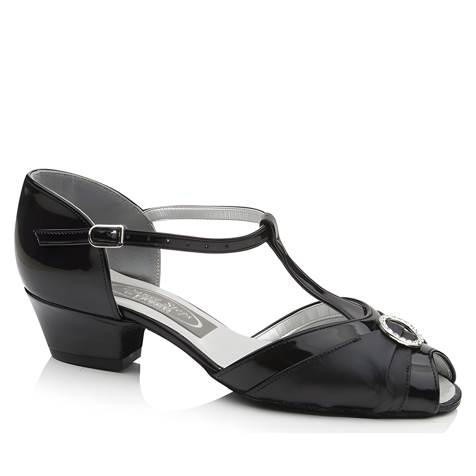Garnet — Freed of London Ladies Dance Shoes — Black Leather