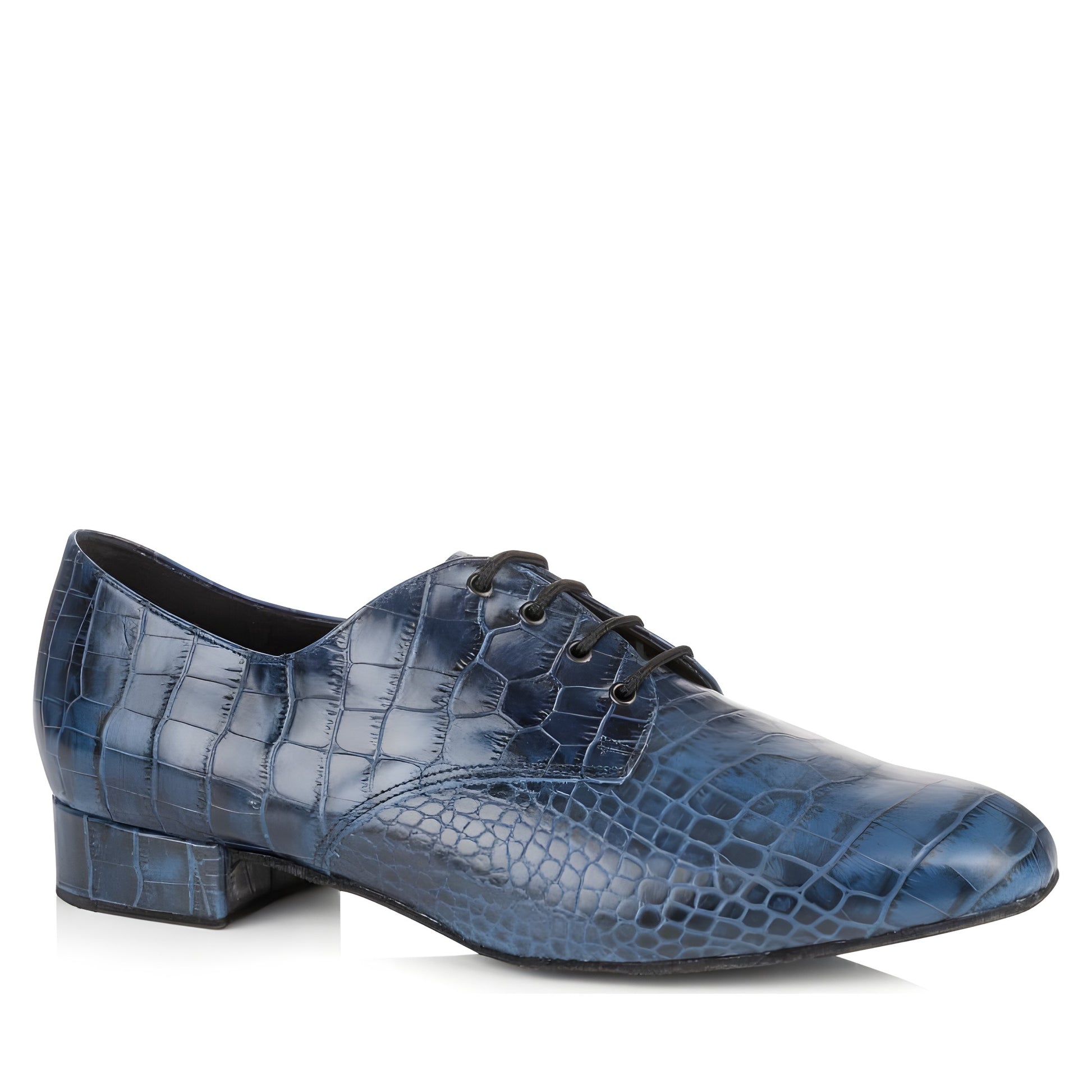 Kelly — Freed of London Men's Ballroom Shoes — Blue Crocodile