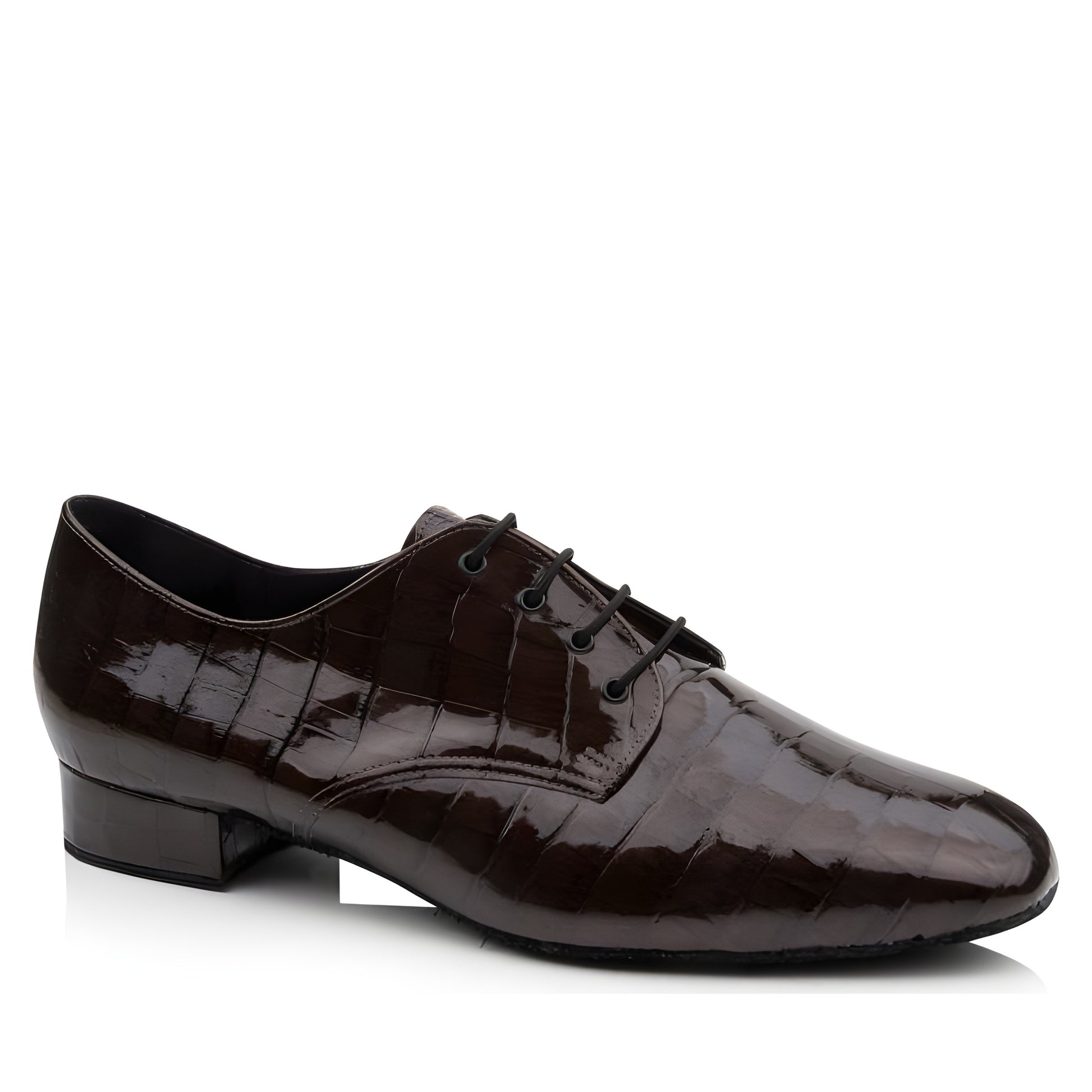 Kelly — Freed of London Men's Ballroom Shoes — Brown Crocodile