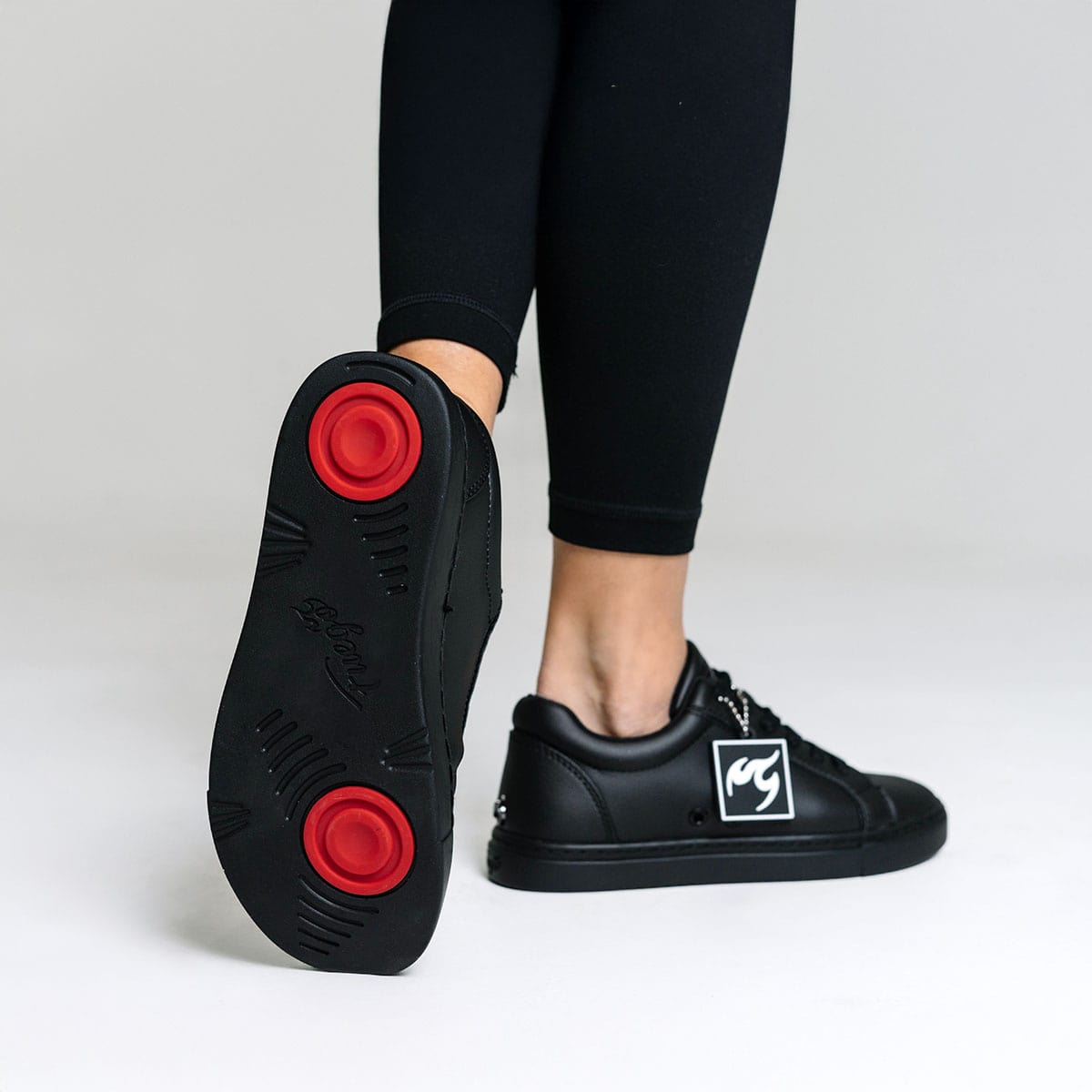 Fuego All-Black Low-Top Dance Sneakers