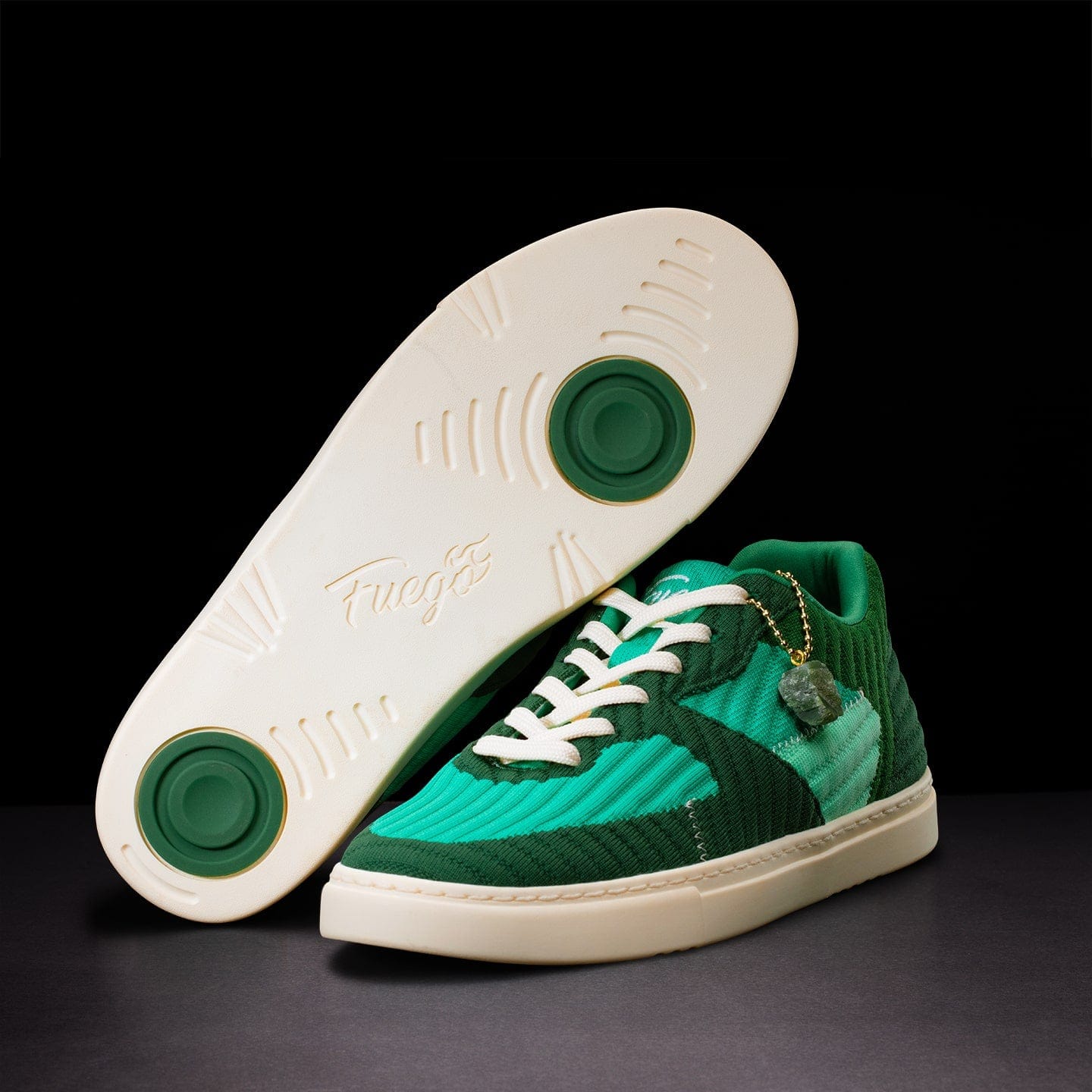 Fuego Green Jade Low-Top Dance Sneakers