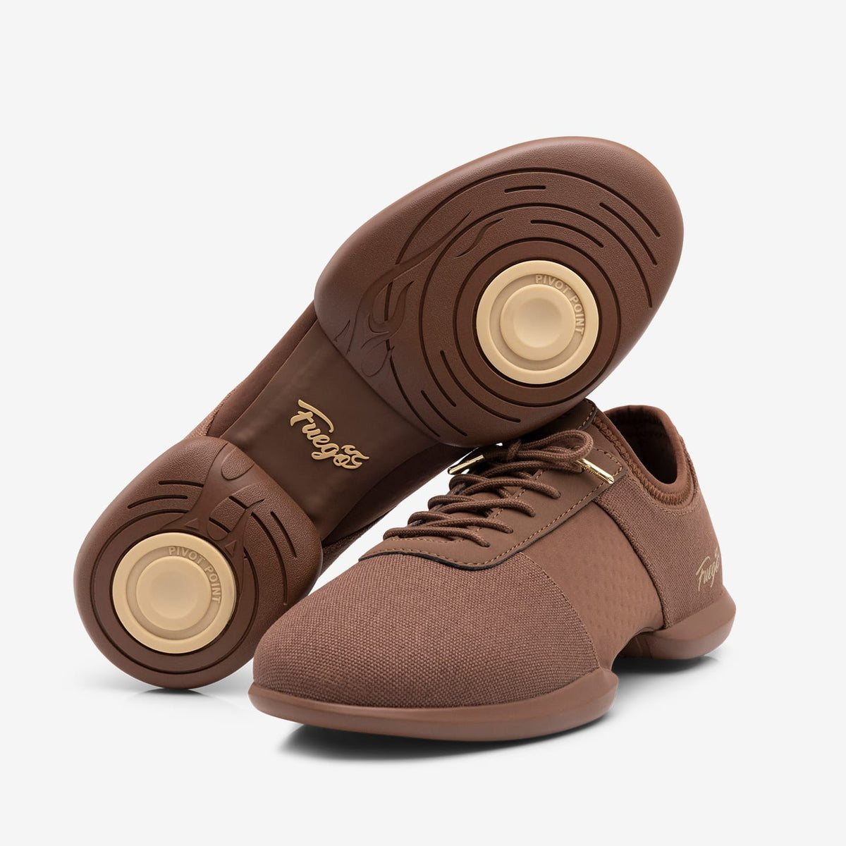 Fuego Split-Sole Dance Sneakers — Mocha