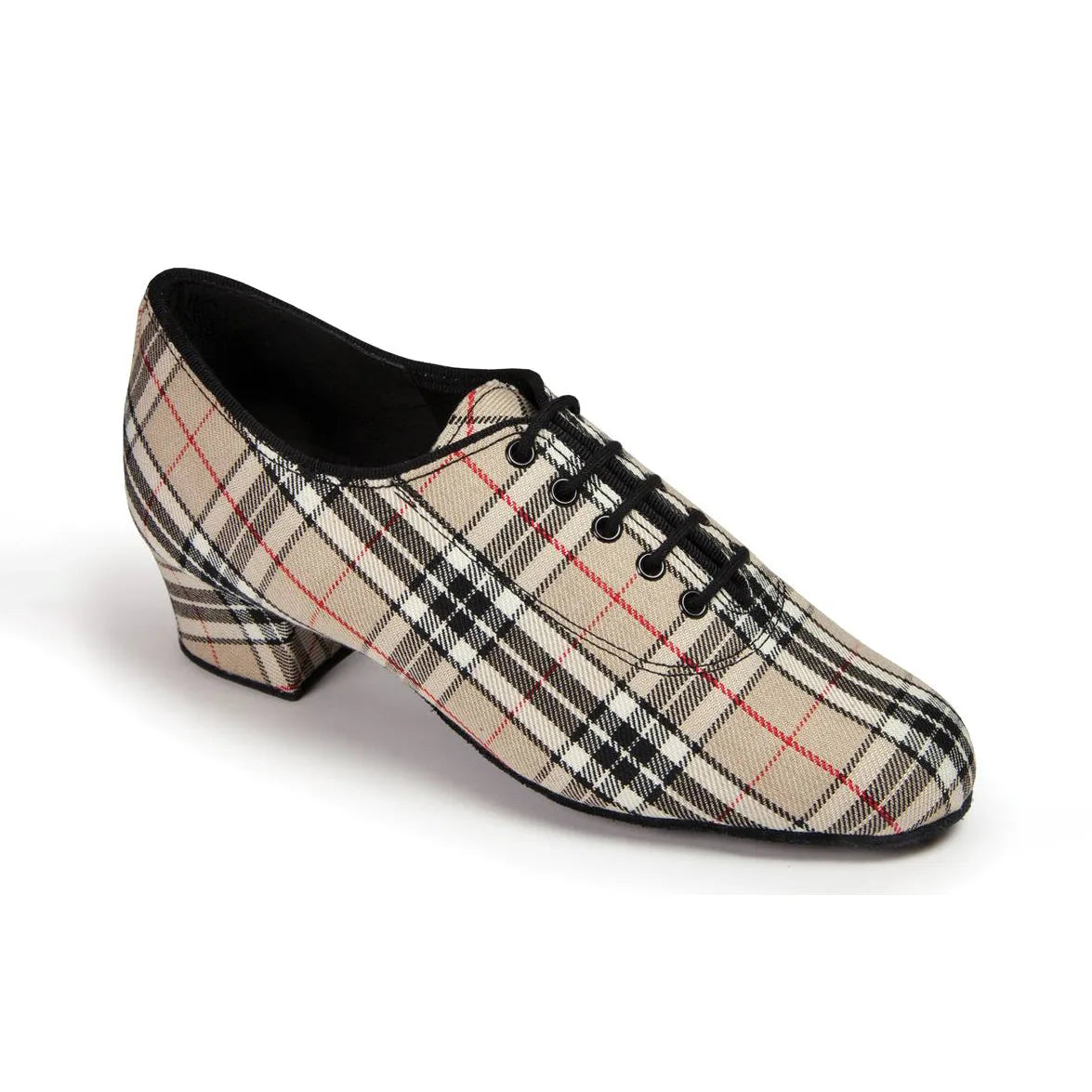 IDS Heather-Split Beige Check Practice Dance Shoes