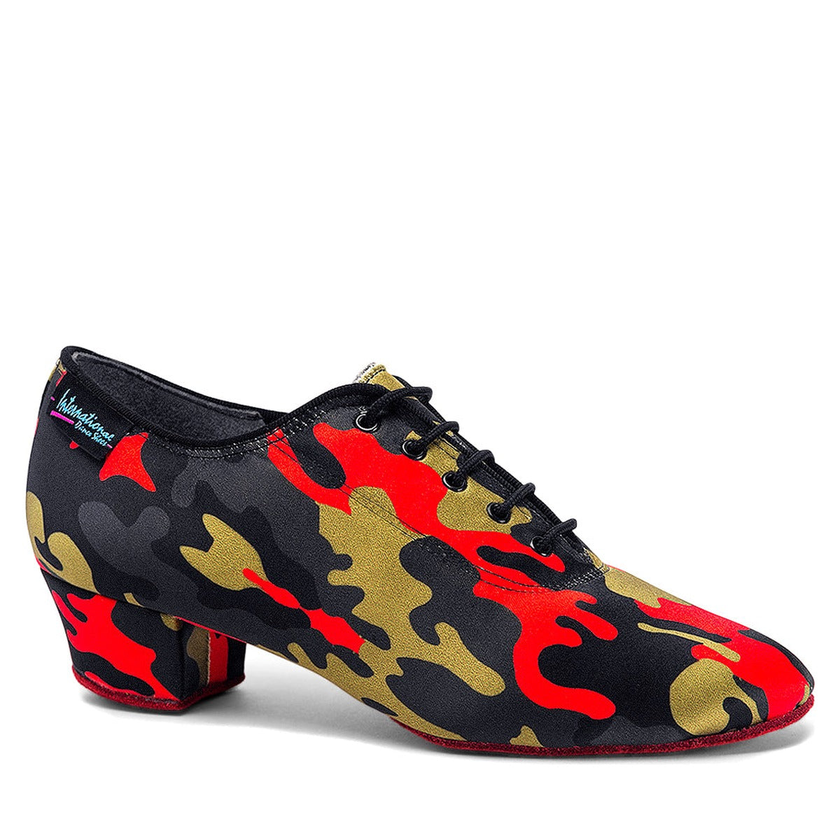 IDS Heather split-sole practice dance shoes — Red Camo