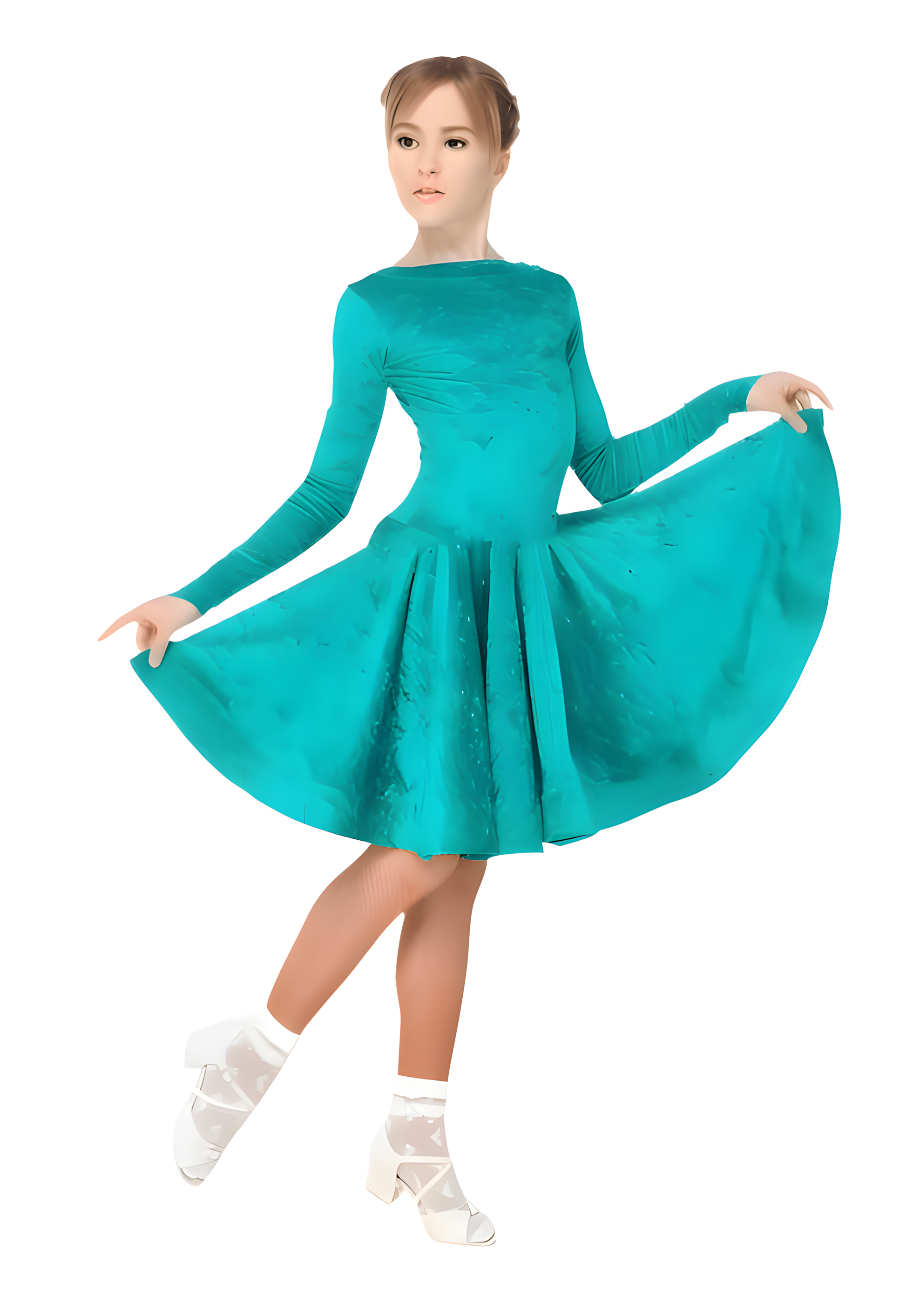 Juvenile Emerald Velvet Dress upscaled