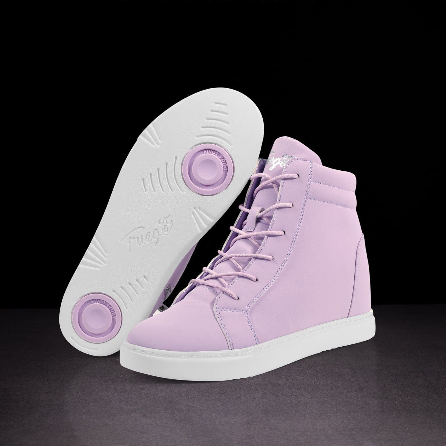 Fuego Wedge Dance Sneakers — Lavender