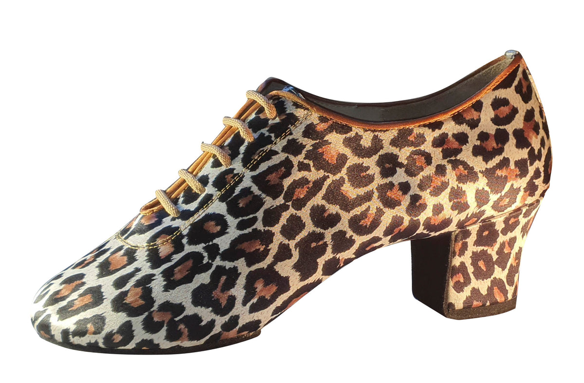 AIDA 121D – Women's Latin Practice Dance Shoes — Leopard White