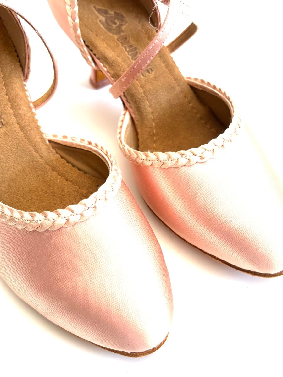 BD Dance Luna - Smooth Dance Shoes for Women, Light Pink Satin, 65mm Heel