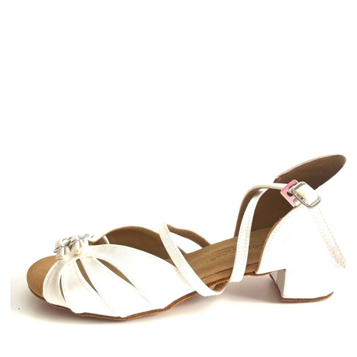 White Tan Satin Girl or Women Dance Shoes