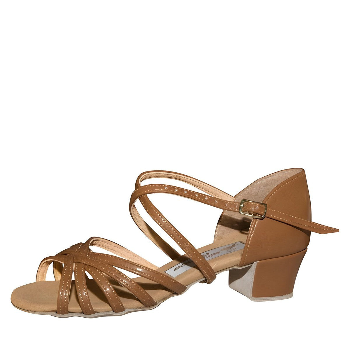 AIDA Karina 024E — Girls' Latin Dance Shoes — Beige Leather