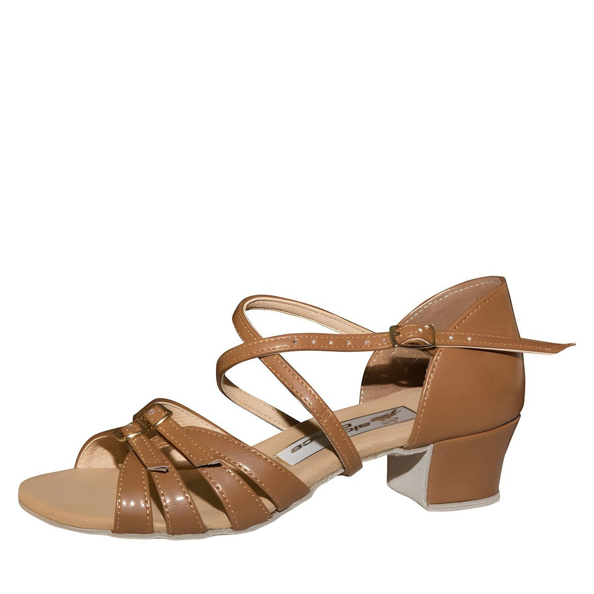AIDA Tracey 029E — Girls' Latin Dance Shoes — Beige Leather