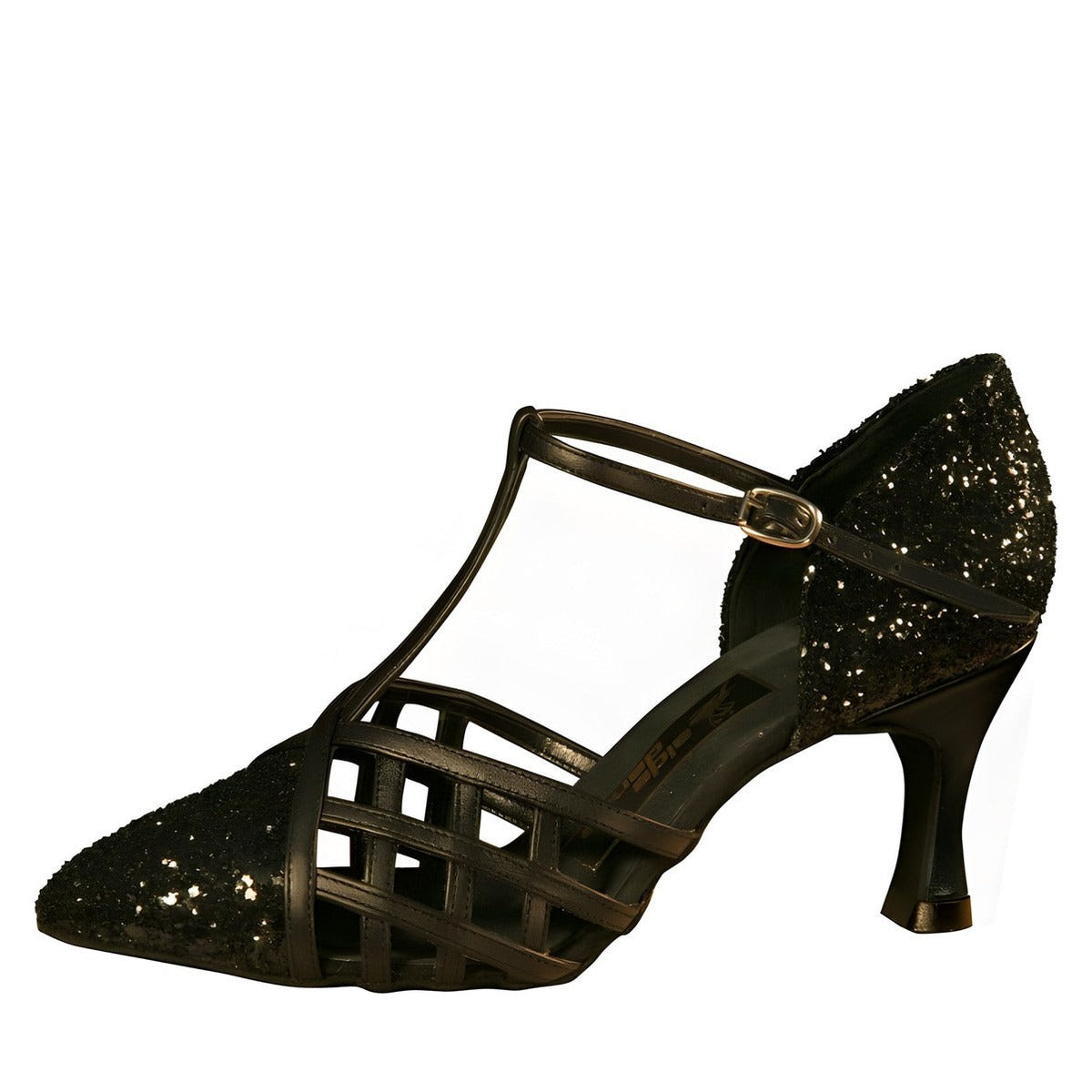 AIDA Veronika 031E — Women's Smooth Dance Shoes — Black Leather