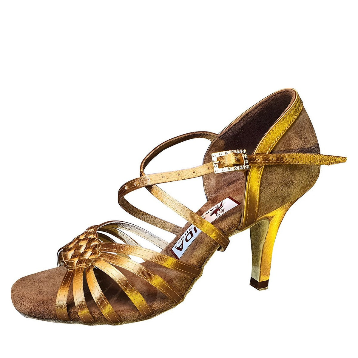 AIDA Yuliya Zubova 080S – Women's Latin Dance Shoes — Out Bronze Satin