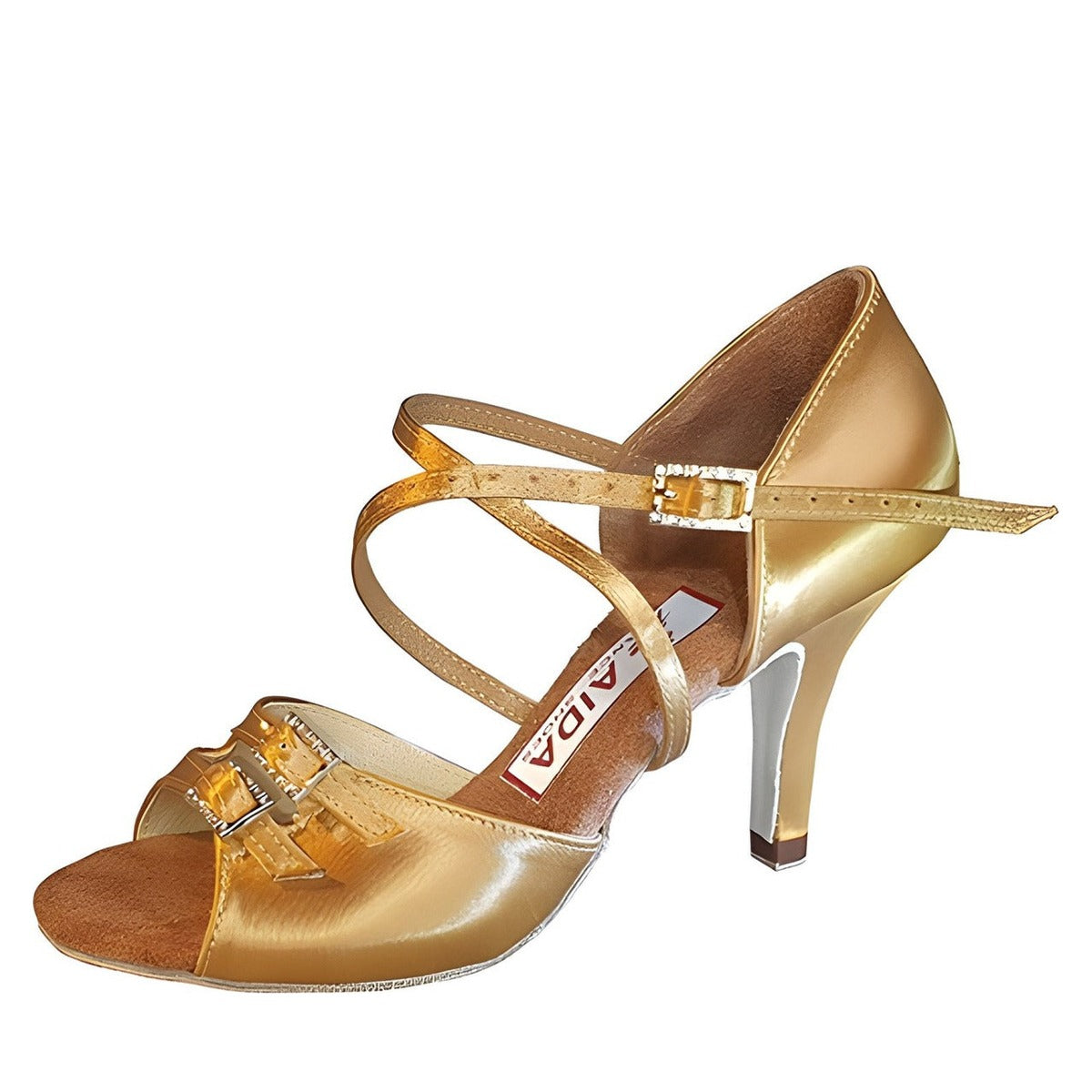 AIDA Alyona 068E — Women's Latin Dance Shoes — Out Flesh Satin