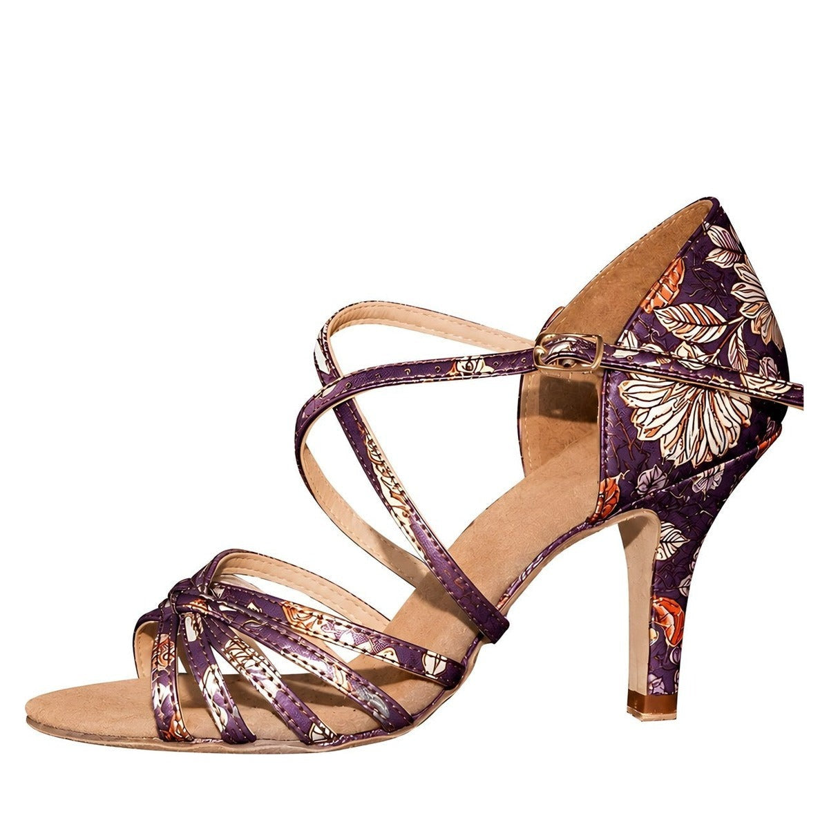 AIDA Karina 070E – Women's Latin Dance Shoes — Out Flower Print