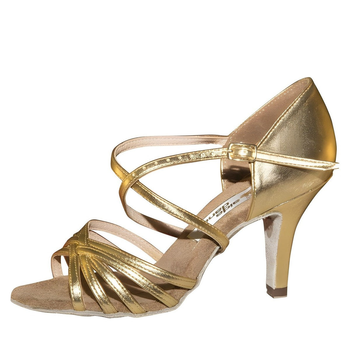 AIDA Karina 070E – Women's Latin Dance Shoes — Gold Leather
