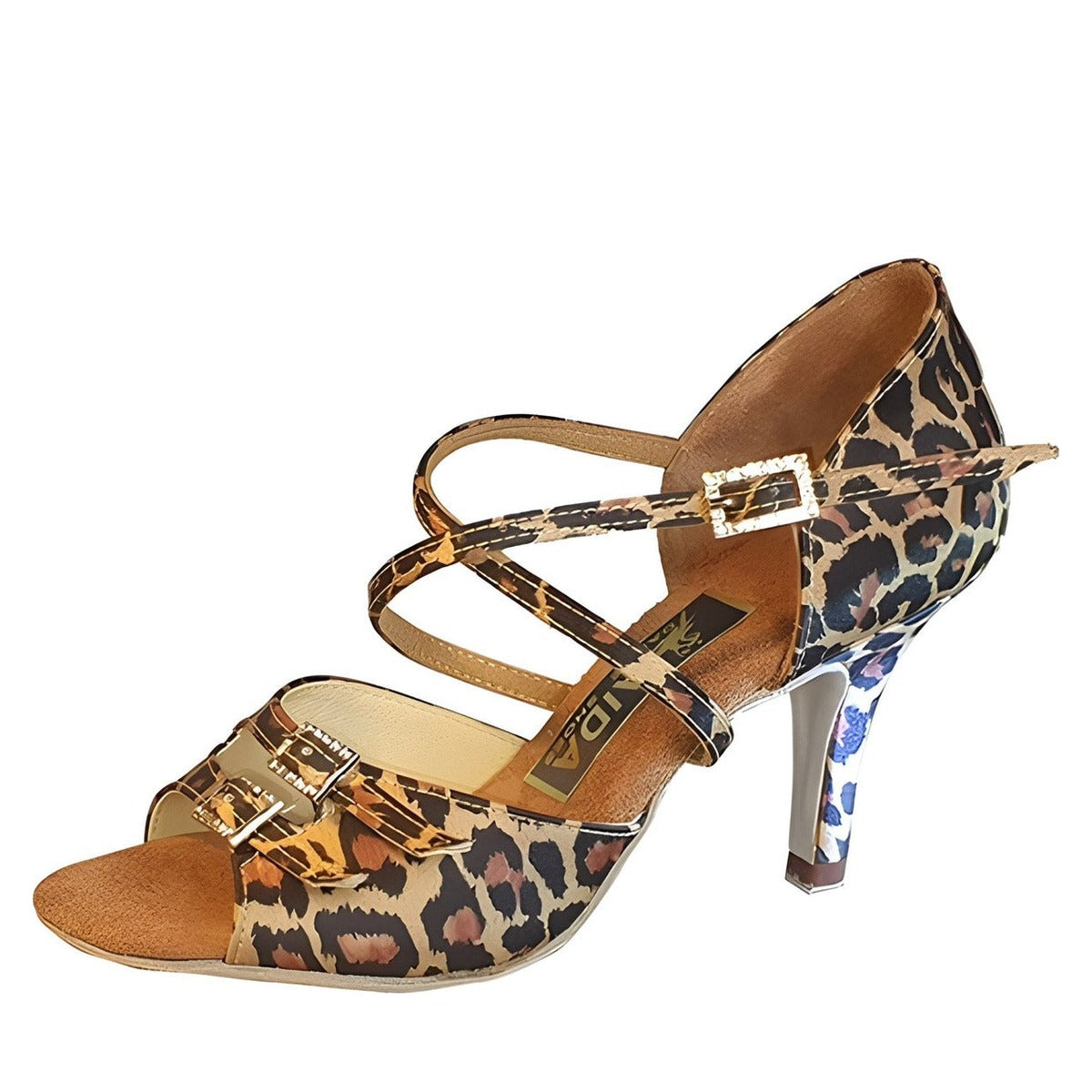 AIDA Alyona 068E — Women's Latin Dance Shoes — Out Leopard