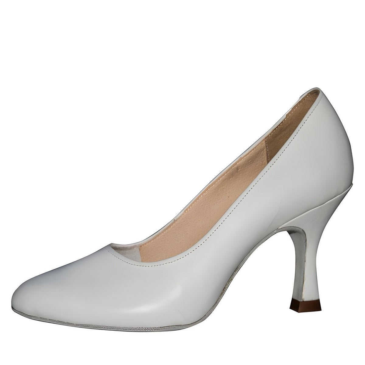 AIDA Sophia 040B — Women's Standard Ballroom Dance Shoes — White Leather