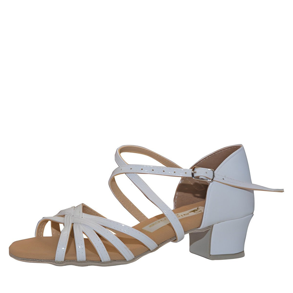 AIDA Karina 024E — Girls' Latin Dance Shoes — White Patent
