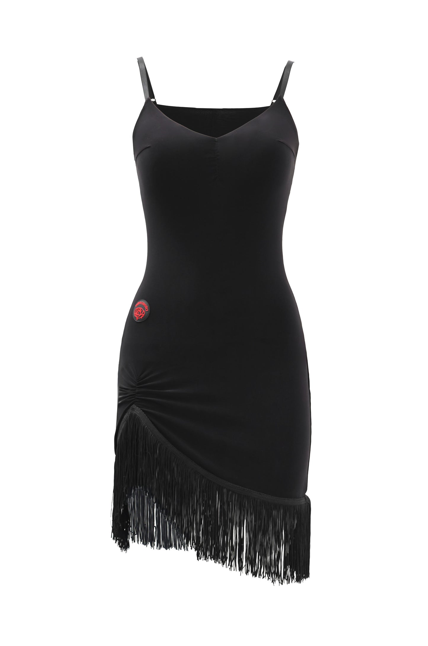 Clarine Black Fringe Latin Dance Dress