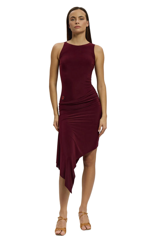 Wild Burgundy Latin Practice Dress