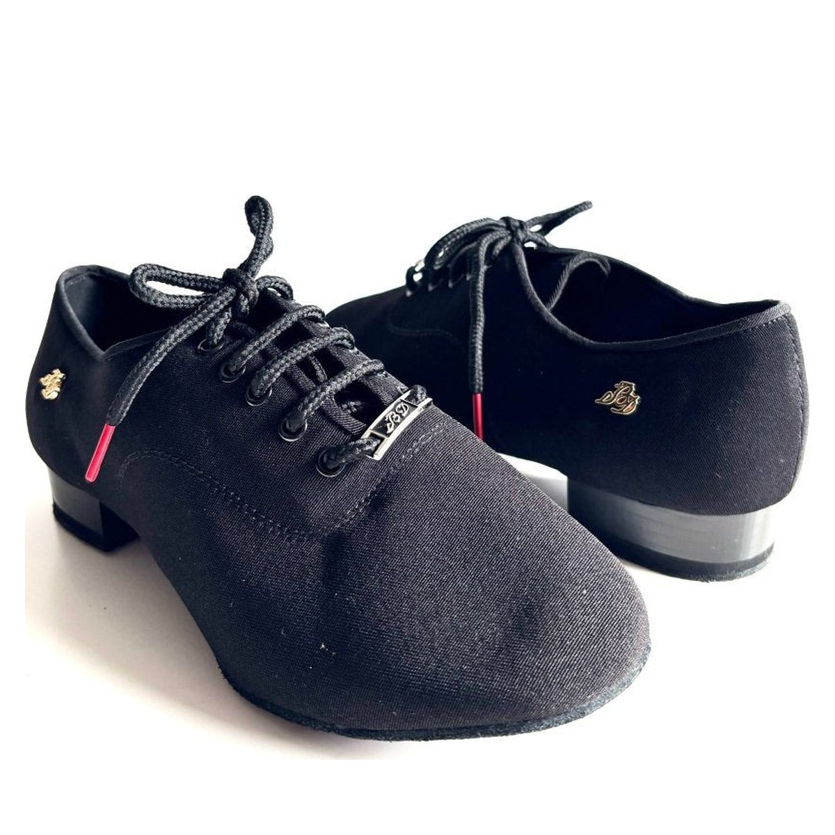 BD Dance Unisex Practice Latin Shoes – 1” Heel (2.5 cm), Black Canvas for Salsa, Bachata, Ballroom Training - BD Dance - Wedance