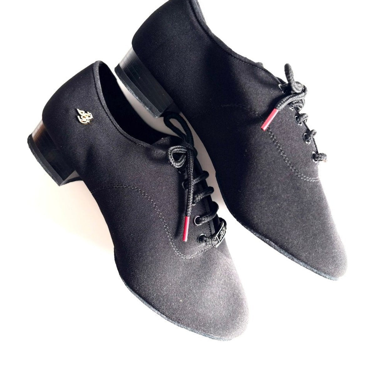 BD Dance Unisex Practice Latin Shoes – 1” Heel (2.5 cm), Black Canvas for Salsa, Bachata, Ballroom Training - BD Dance - Wedance