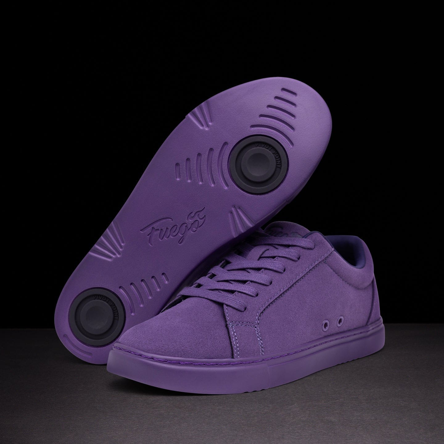 Fuego Purple Low-Top Dance Sneakers