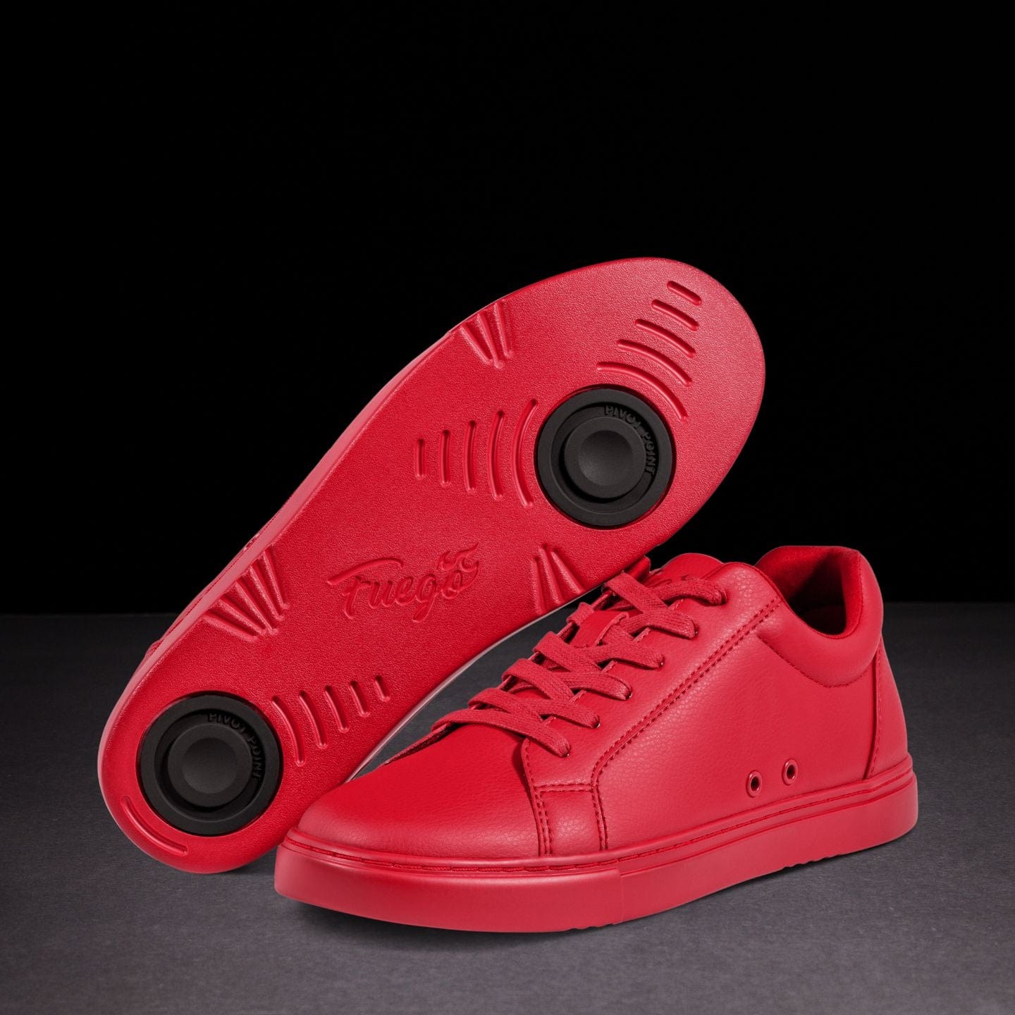 Fuego Low-Top Dance Sneakers — Red