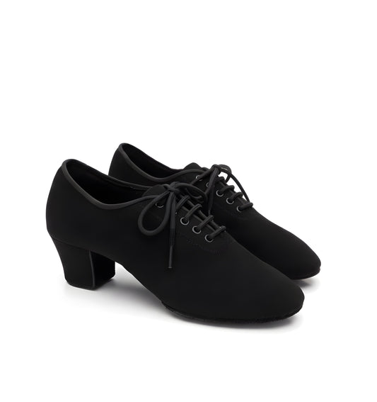 T1-B Women Oxford Cloth Dance Shoes – 45mm Heel, Split Sole - Latin & Ballroom Practice