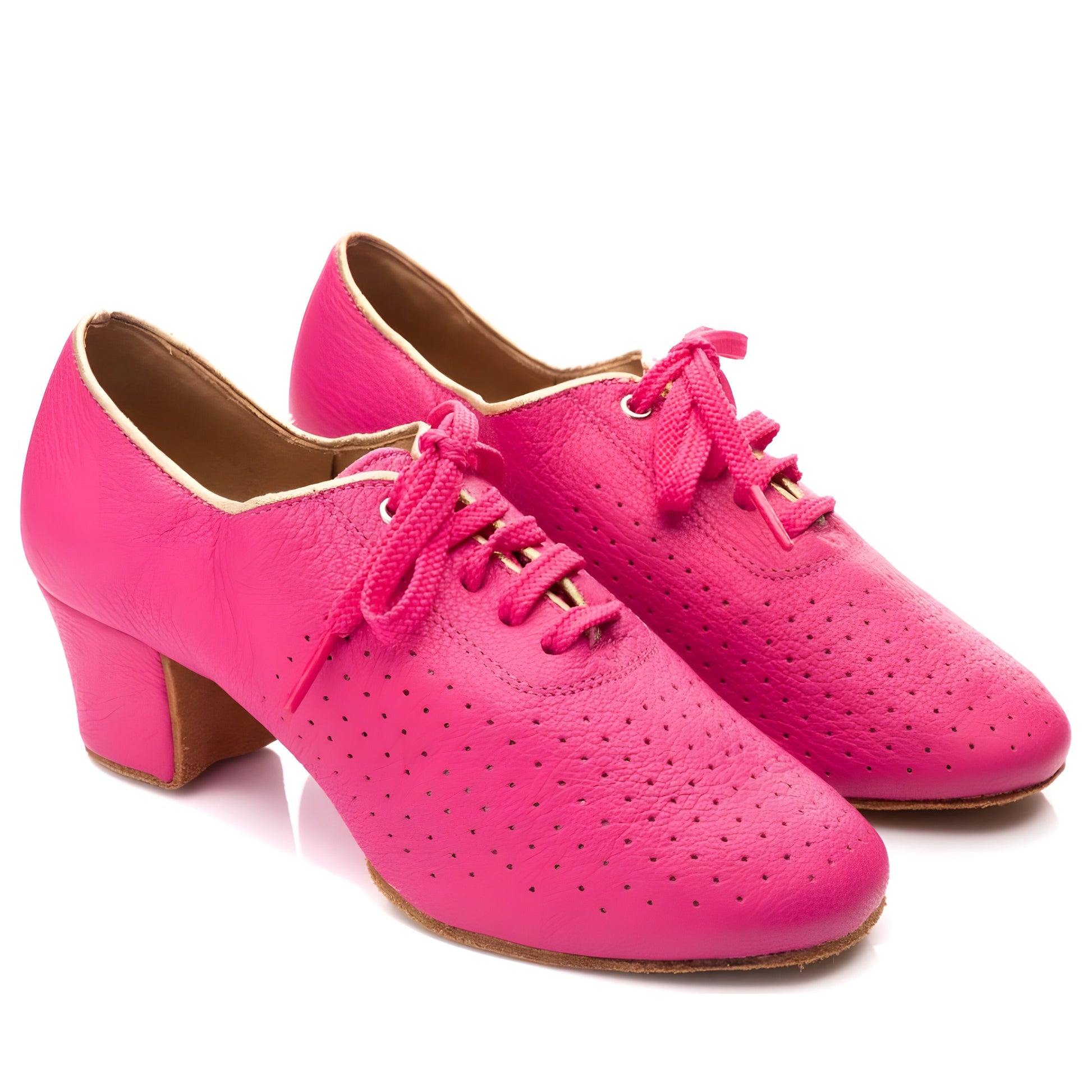 BD Dance T1 – Women's Practice Dance Shoes, Split Sole — Pink Lux Leather