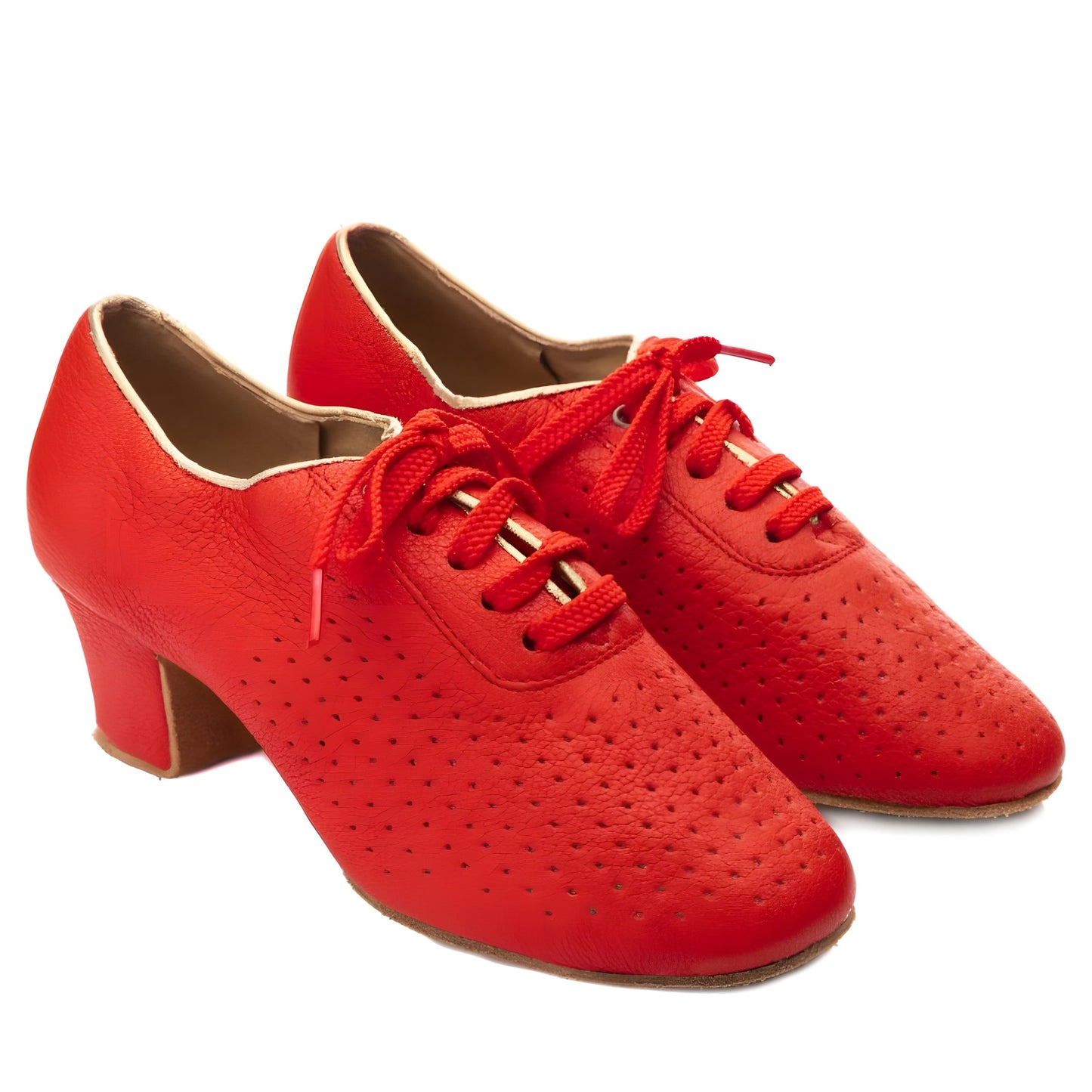 BD Dance T1 – Women's Practice Dance Shoes, Split Sole — Red Lux Leather