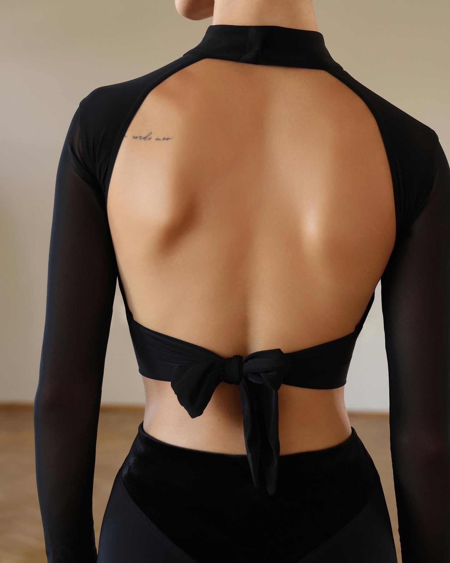 Riscante Black Long Sleeve Dance Top