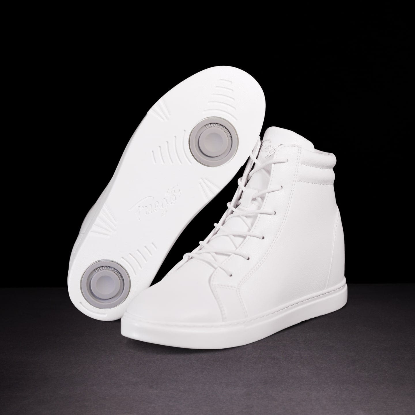 Fuego White Wedge Dance Sneakers