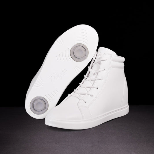 Fuego White Wedge Dance Sneakers