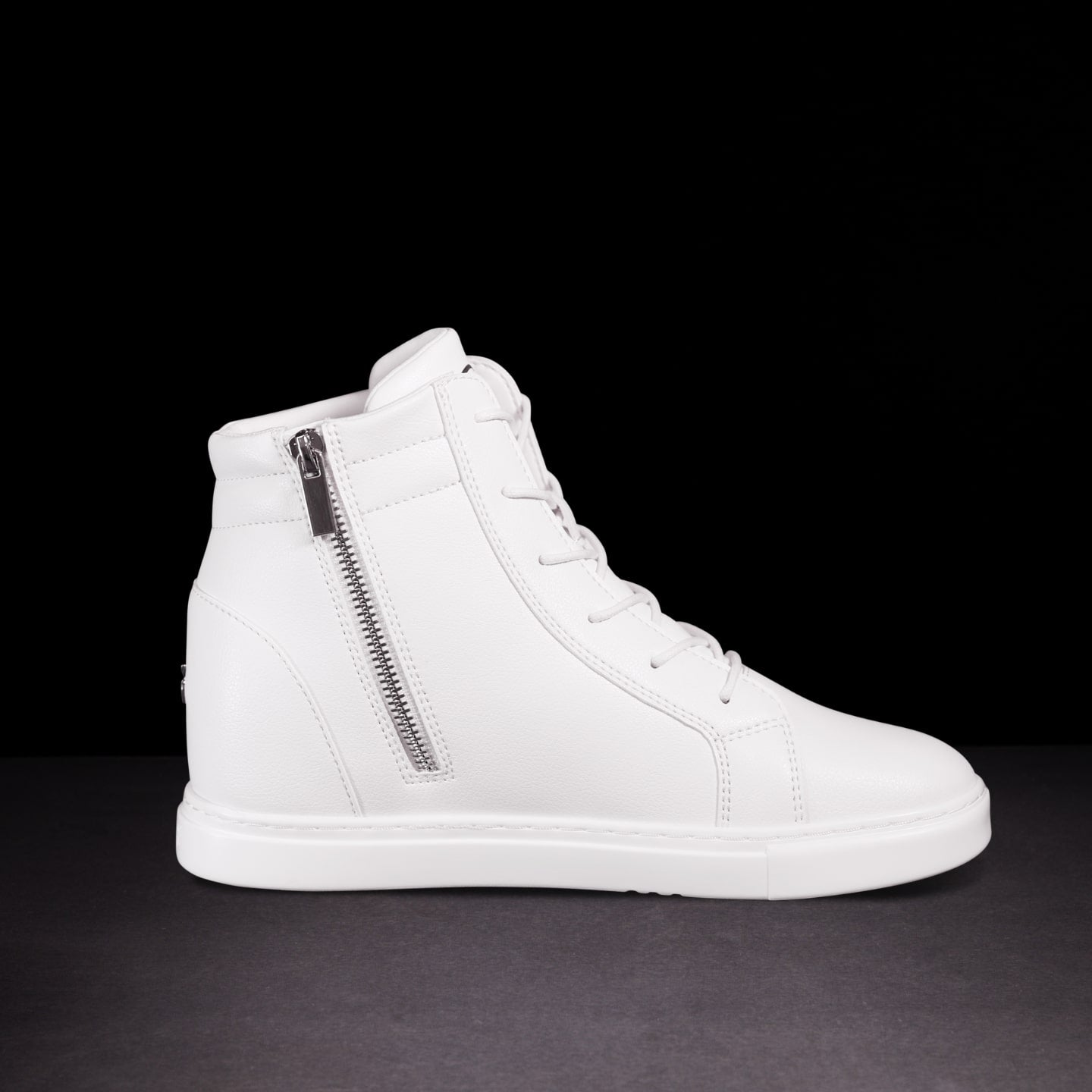 Fuego White Wedge Dance Sneakers