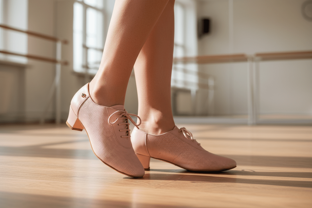 WP051 Practice Matte Pink Leather Dance Shoes - Best selling - CANDY Dance Shoes - Wedance