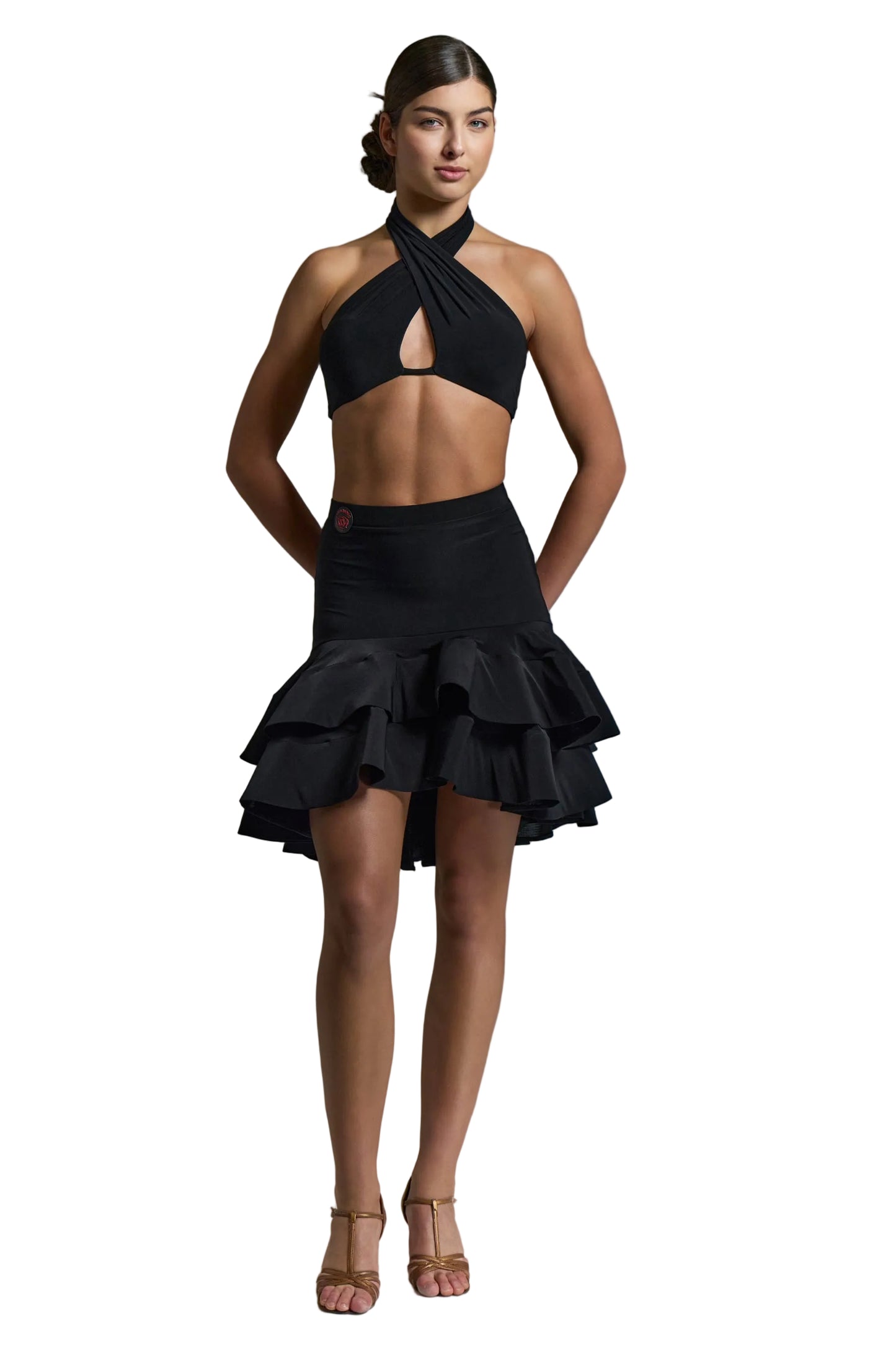 Beliche Black Latin Dance Skirt