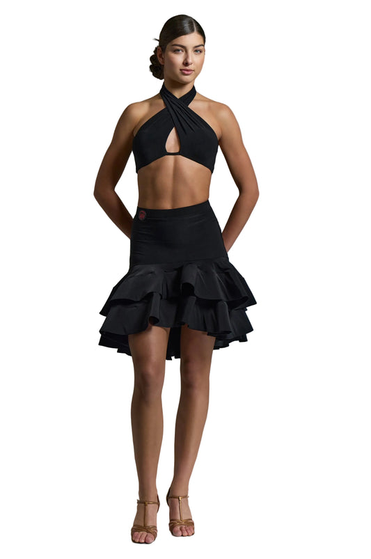 Beliche Black Latin Dance Skirt