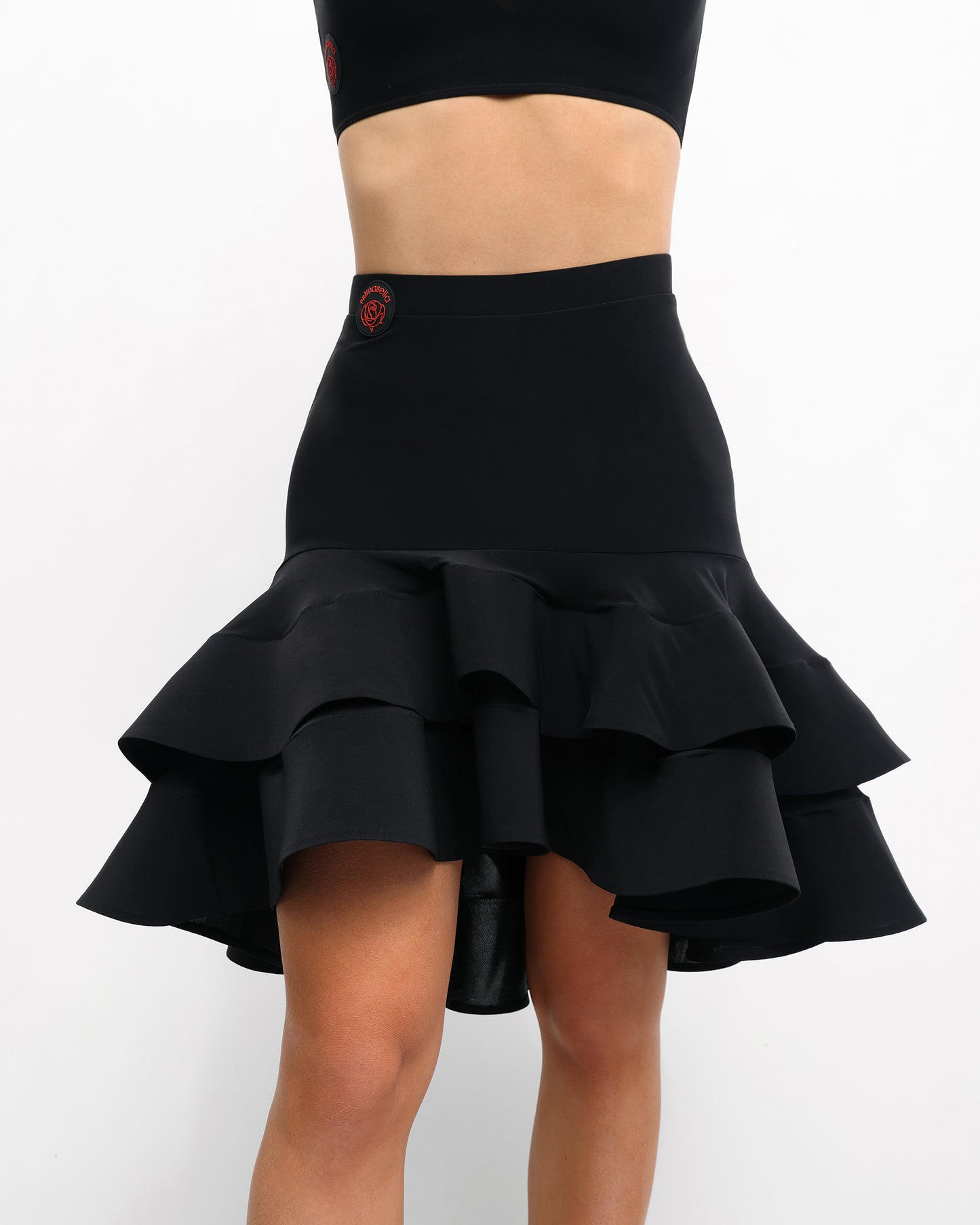 Beliche Black Latin Dance Skirt