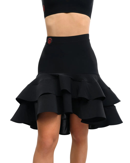 Beliche Black Latin Dance Skirt