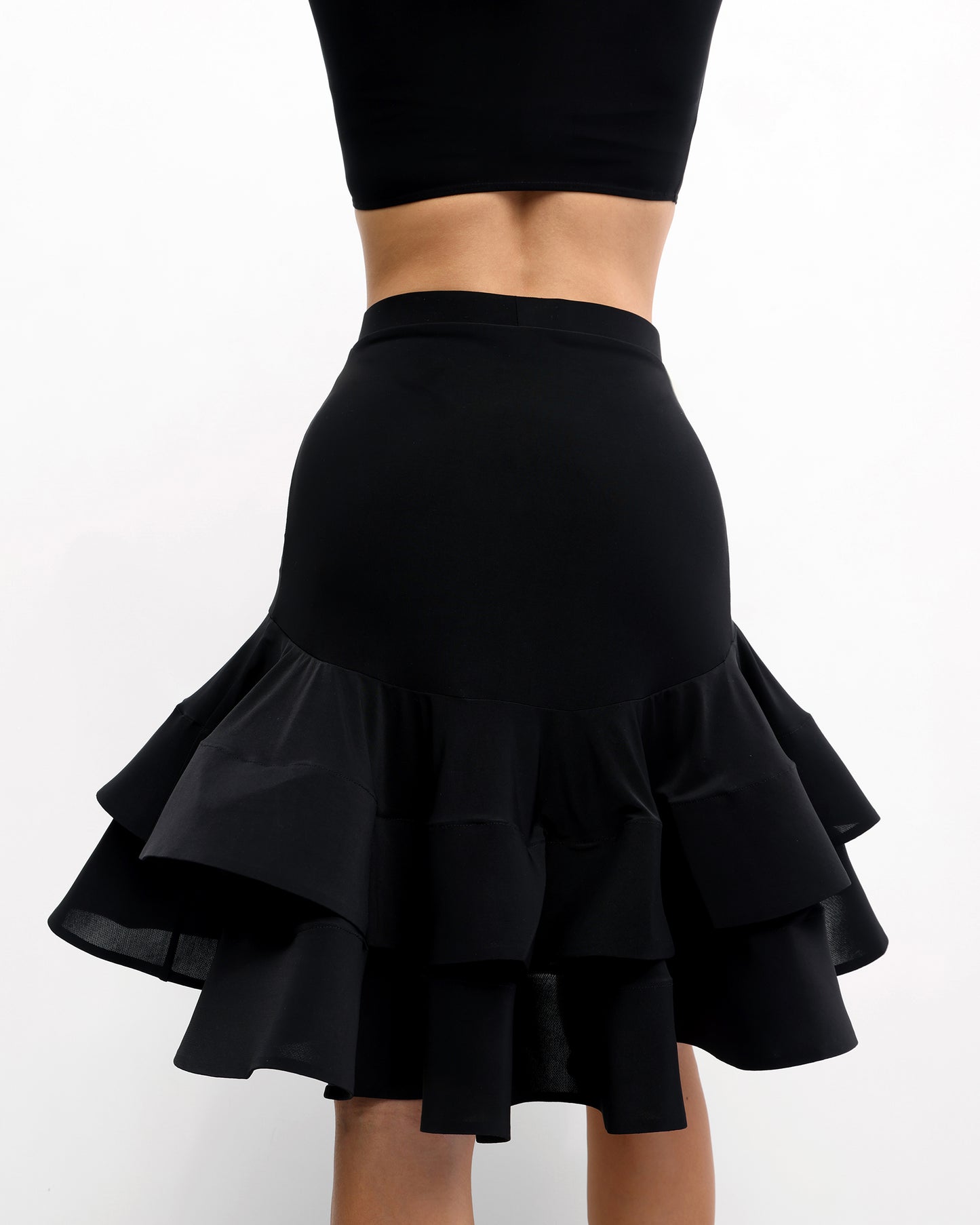 Beliche Black Latin Dance Skirt