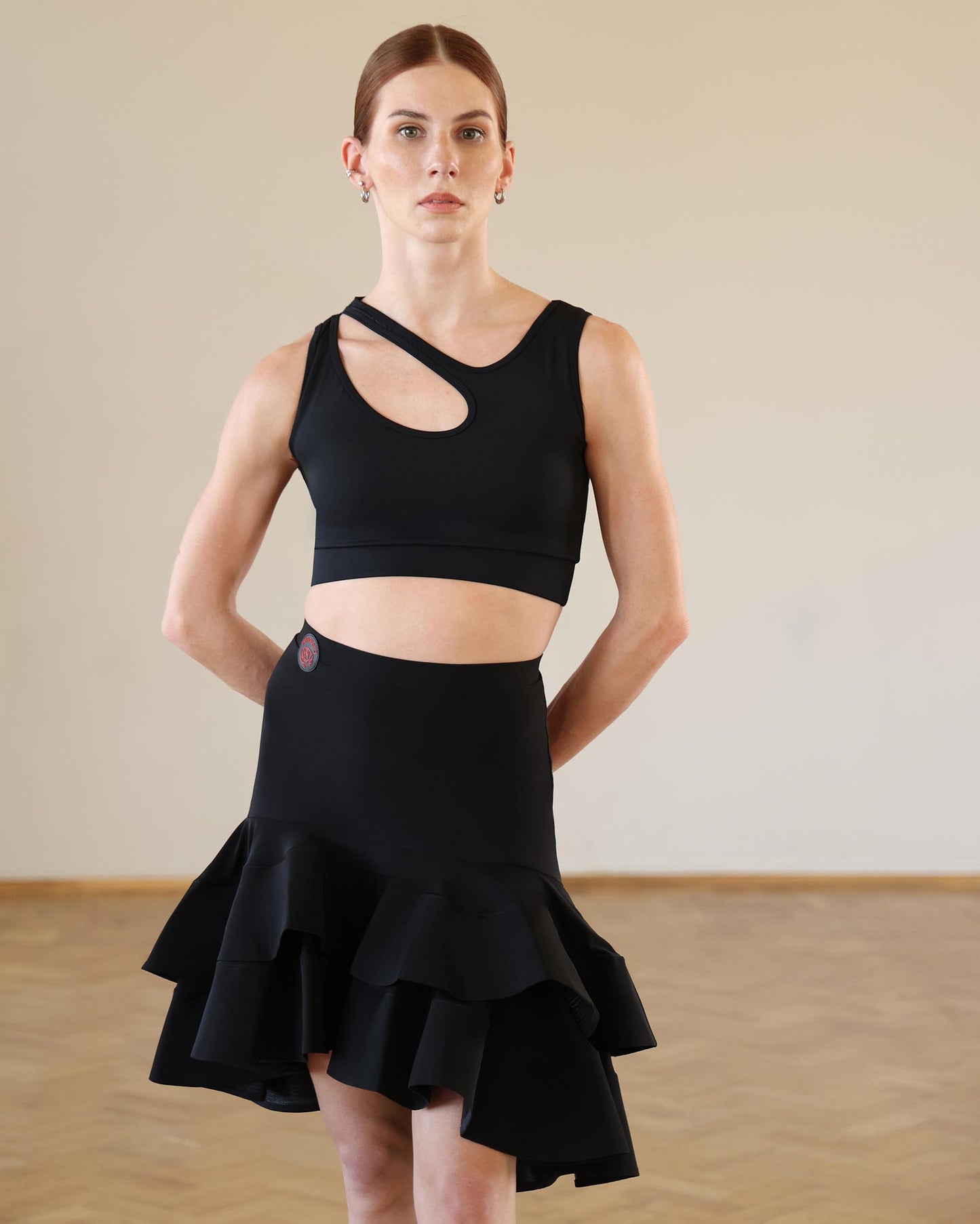 Beliche Black Latin Dance Skirt