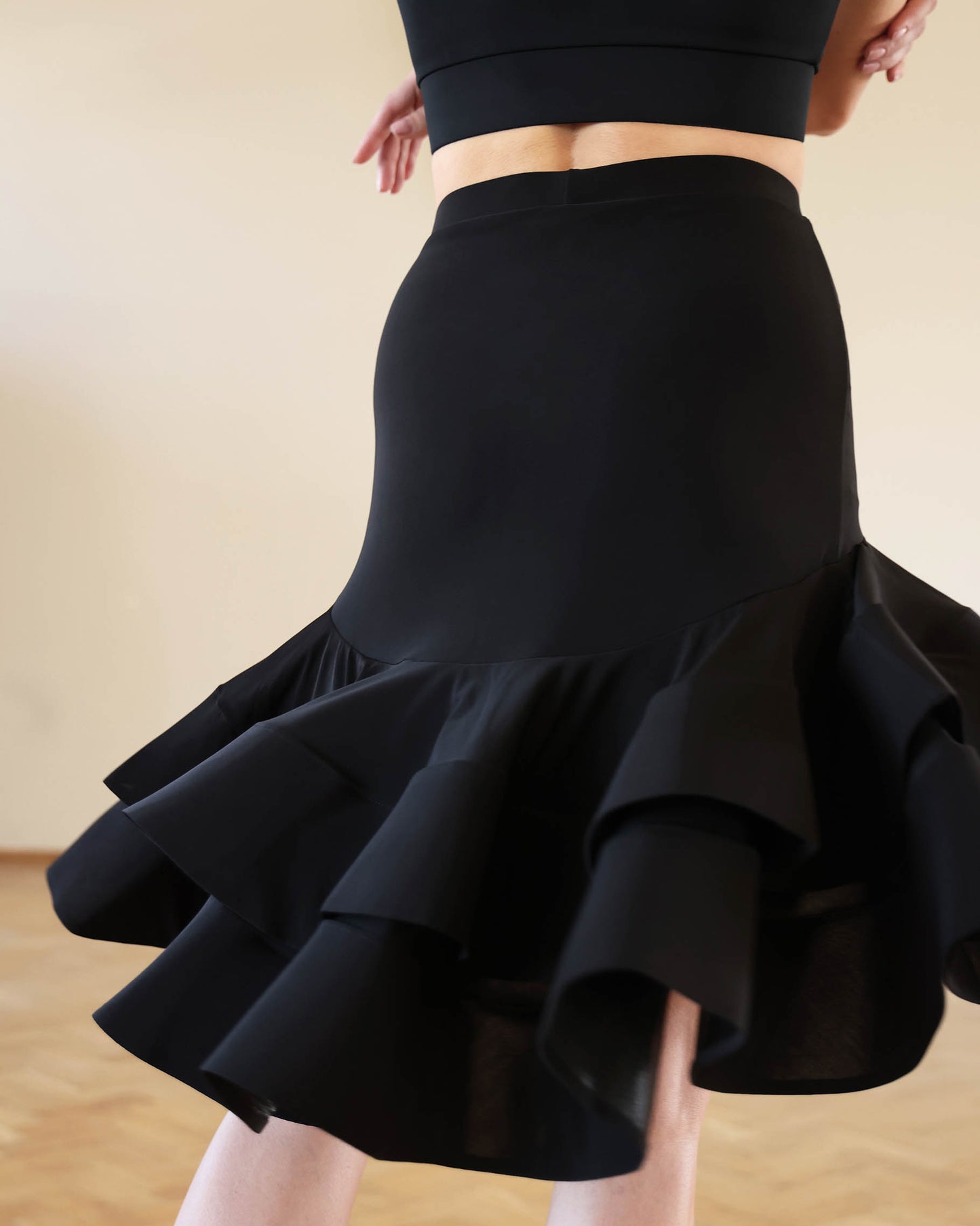 Beliche Black Latin Dance Skirt