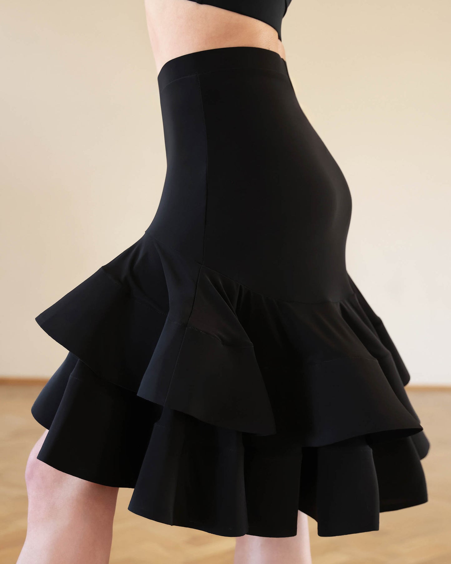 Beliche Black Latin Dance Skirt