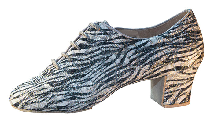 AIDA 121D – Women's Latin Practice Dance Shoes — Zebra Silver